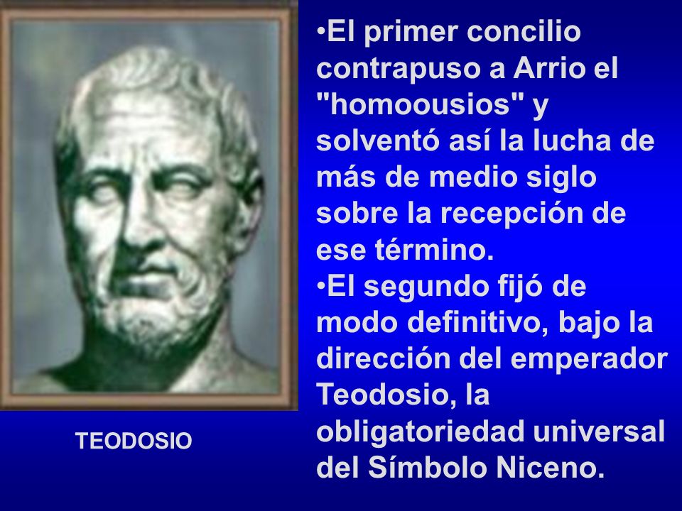 El primer concilio contrapuso a Arrio el homoousios y solventó así la lucha de más de medio siglo sobre la recepción de ese término.