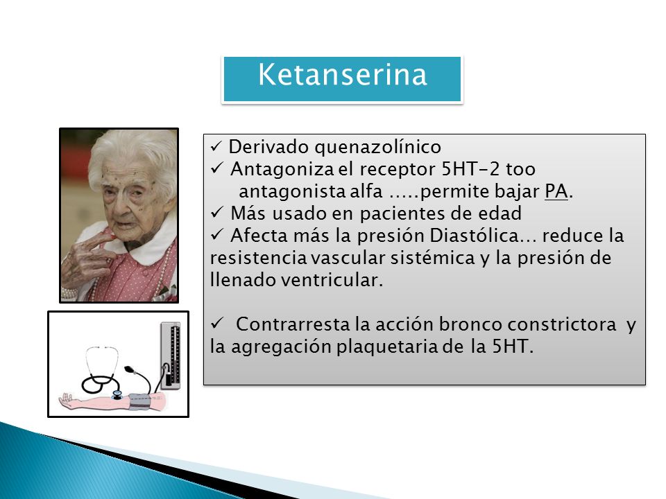 Ketanserina Antagoniza el receptor 5HT-2 too
