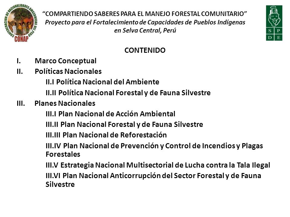 II.I Política Nacional del Ambiente