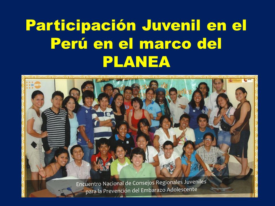 Participación Juvenil en el Perú en el marco del PLANEA