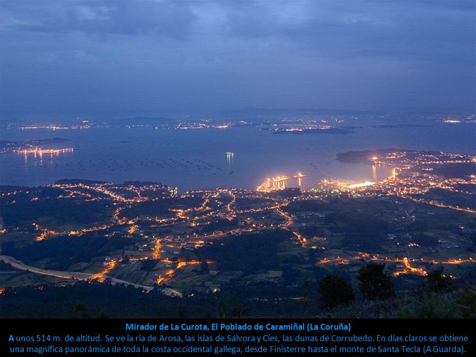 Mirador de La Curota, El Poblado de Caramiñal (La Coruña) A unos 514 m