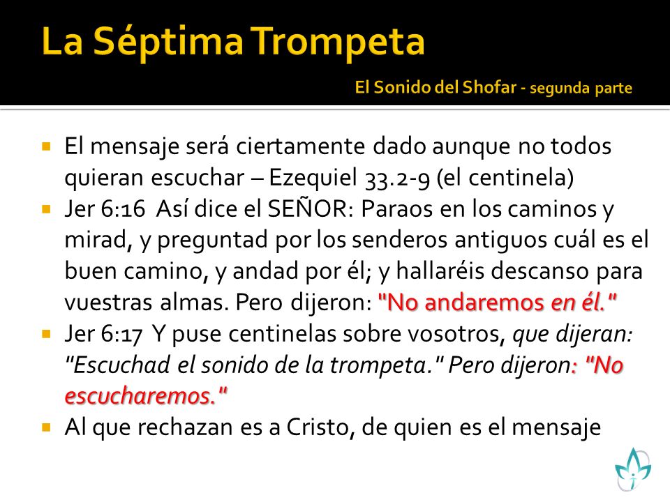 La Séptima Trompeta El Sonido del Shofar - segunda parte