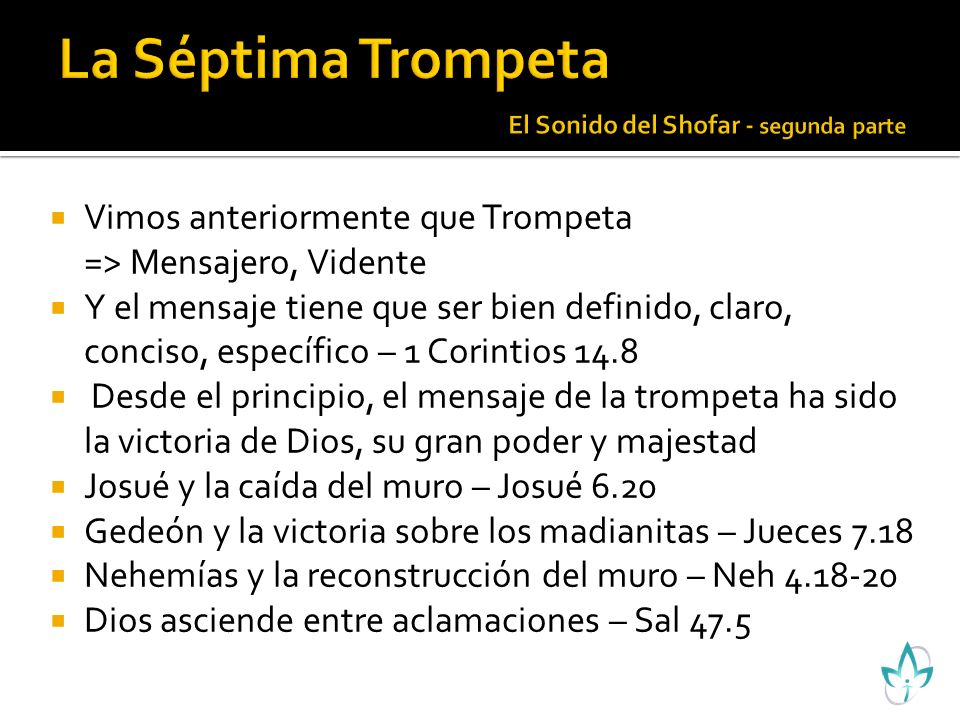 La Séptima Trompeta El Sonido del Shofar - segunda parte