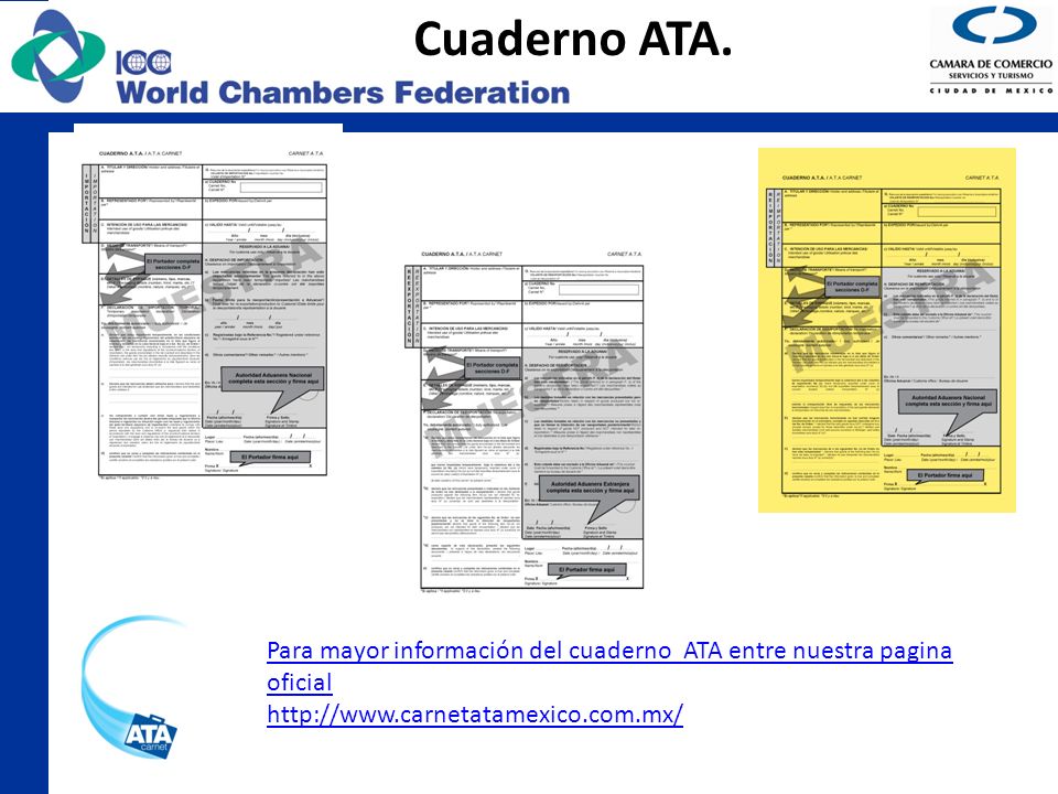 Cuaderno ATA. Para mayor información del cuaderno ATA entre nuestra pagina oficial.