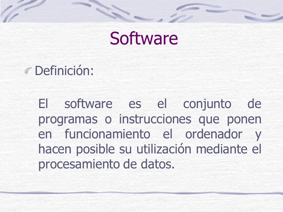 Software Definición: