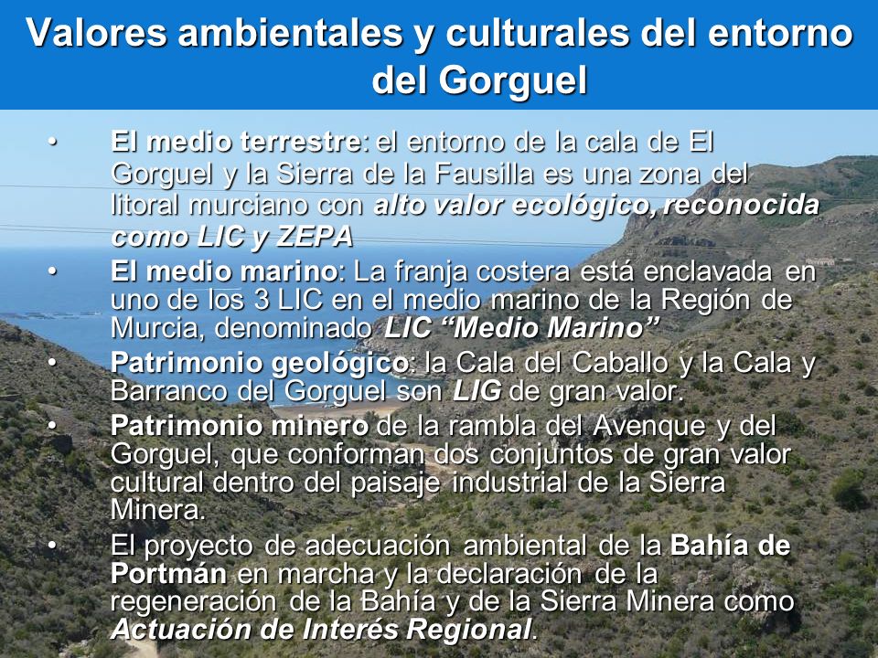 Valores ambientales y culturales del entorno del Gorguel
