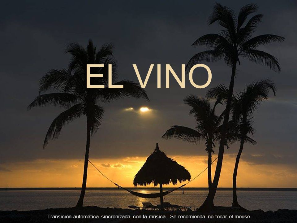 EL VINO Transición automática sincronizada con la música. Se recomienda no tocar el mouse
