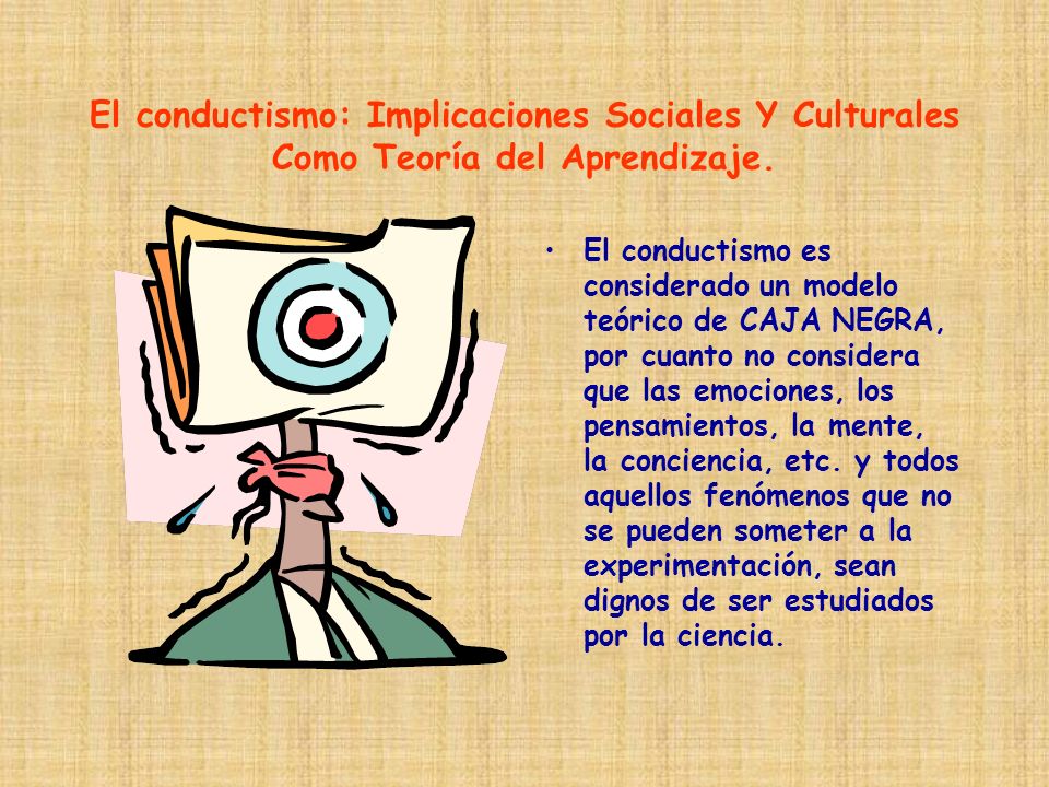 El conductismo: Implicaciones Sociales Y Culturales Como Teoría del Aprendizaje.