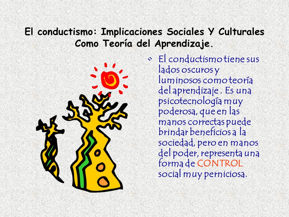El conductismo: Implicaciones Sociales Y Culturales Como Teoría del Aprendizaje.