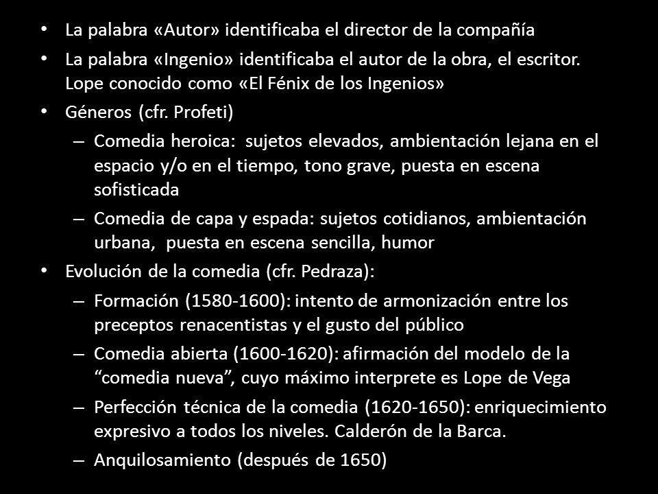 La palabra «Autor» identificaba el director de la compañía