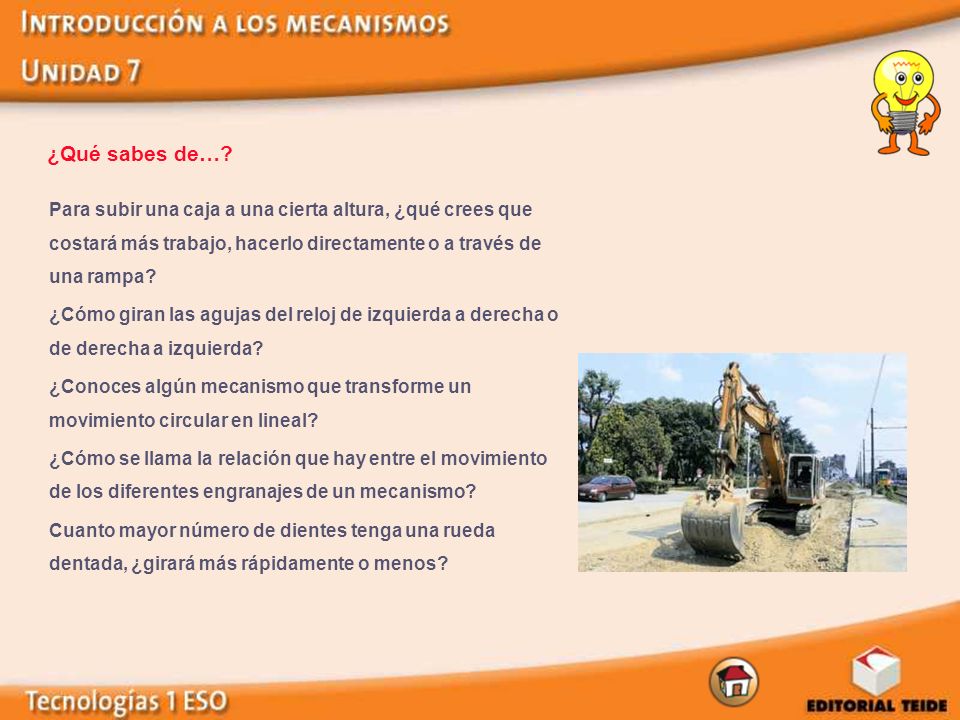 ¿Qué sabes de… Para subir una caja a una cierta altura, ¿qué crees que costará más trabajo, hacerlo directamente o a través de una rampa
