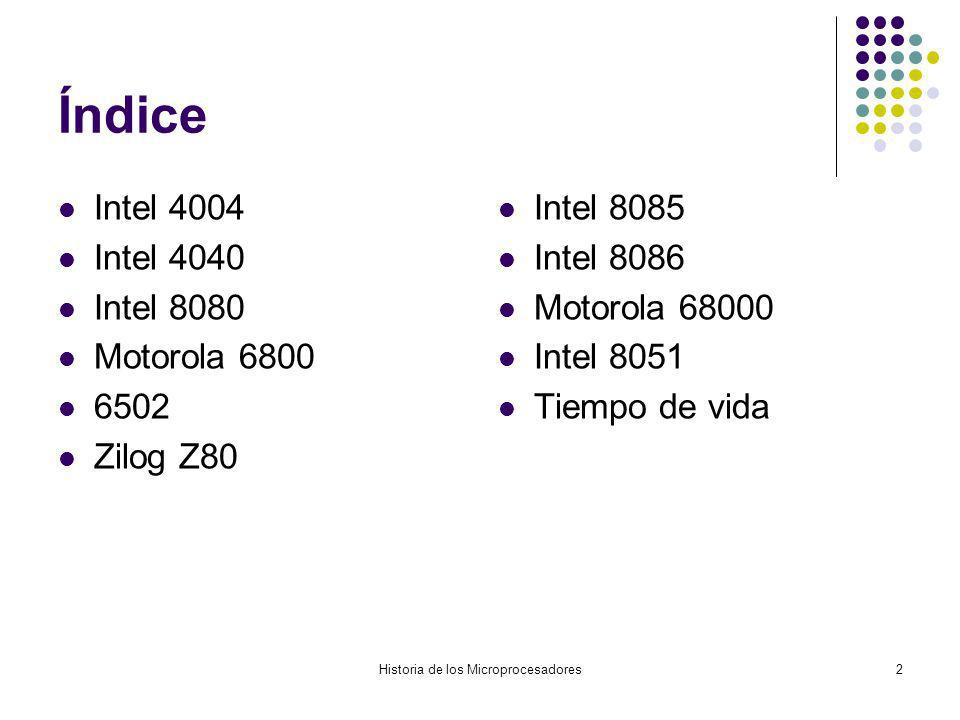 Historia de los Microprocesadores