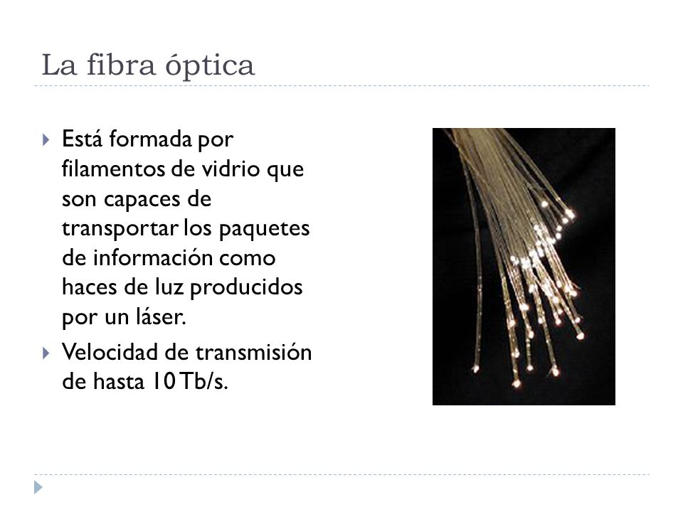 La fibra óptica