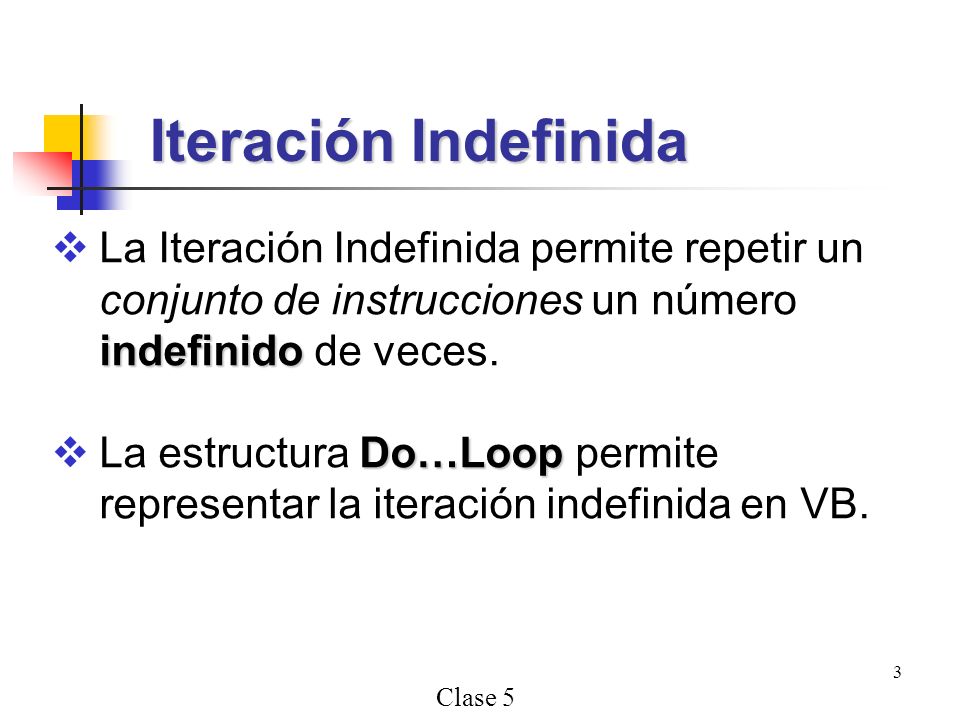 Iteración Indefinida La Iteración Indefinida permite repetir un conjunto de instrucciones un número indefinido de veces.
