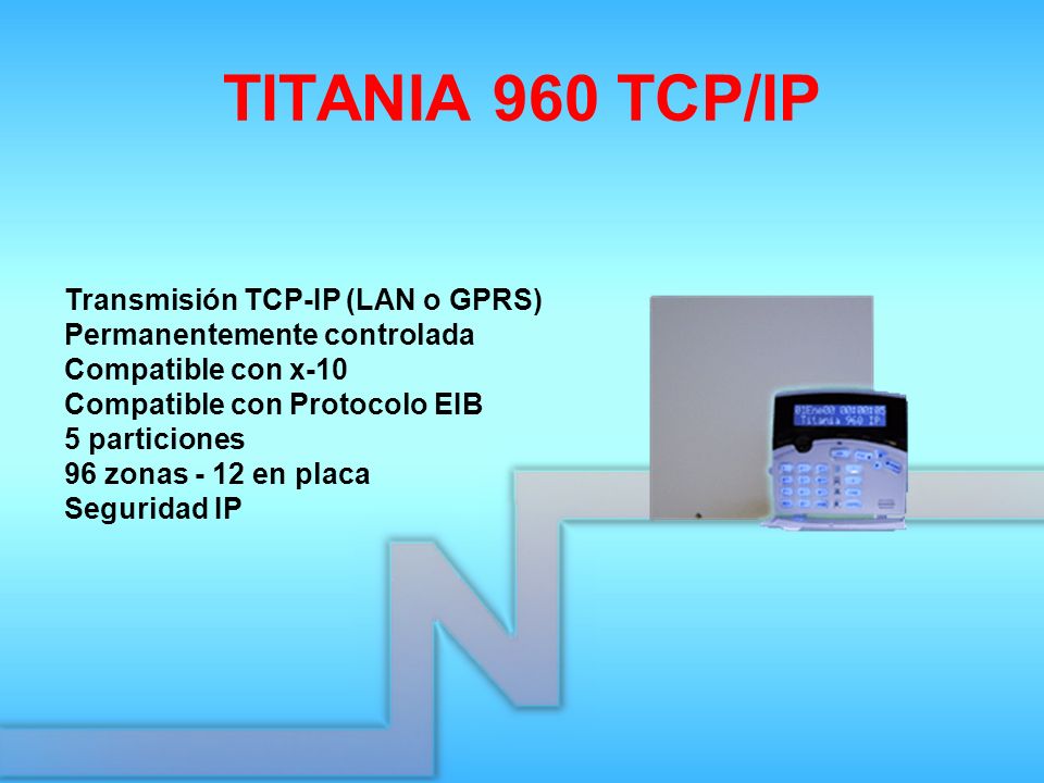 TITANIA 960 TCP/IP Transmisión TCP-IP (LAN o GPRS)