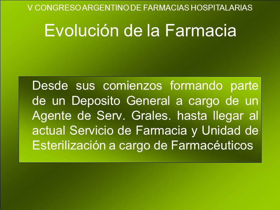 Evolución de la Farmacia