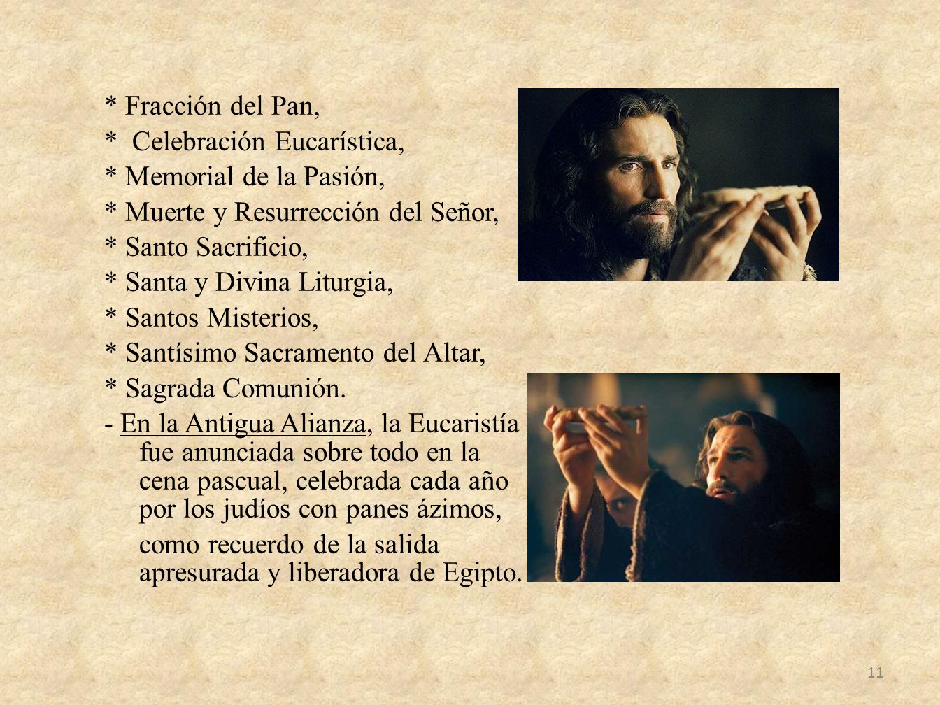 Fracción del Pan,. Celebración Eucarística,. Memorial de la Pasión,