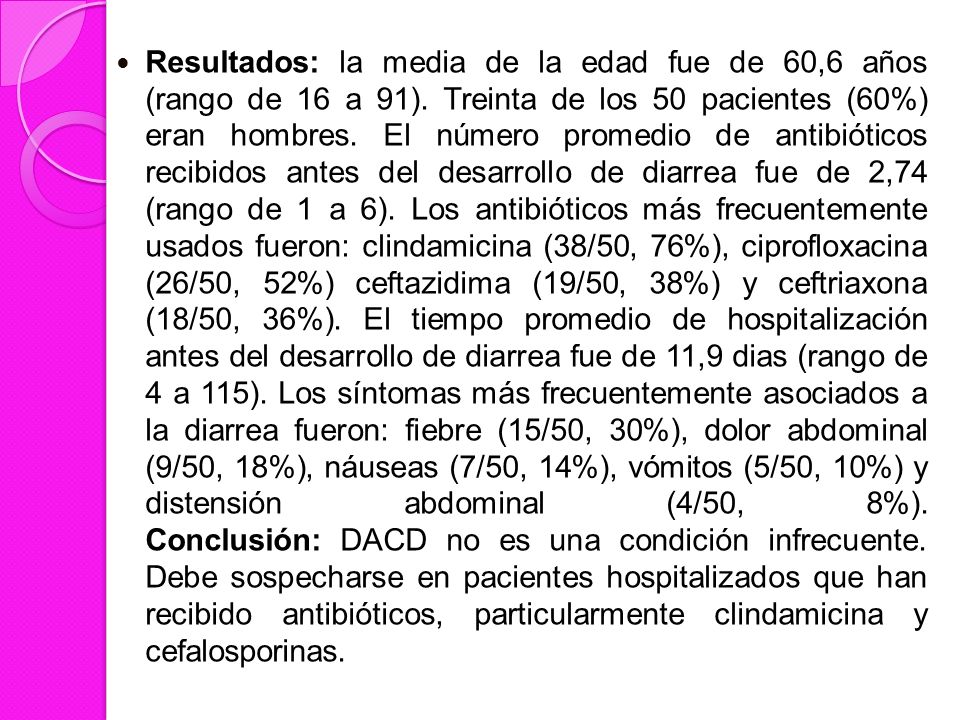 Resultados: la media de la edad fue de 60,6 años (rango de 16 a 91)