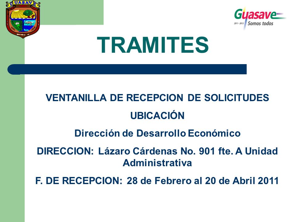TRAMITES VENTANILLA DE RECEPCION DE SOLICITUDES UBICACIÓN