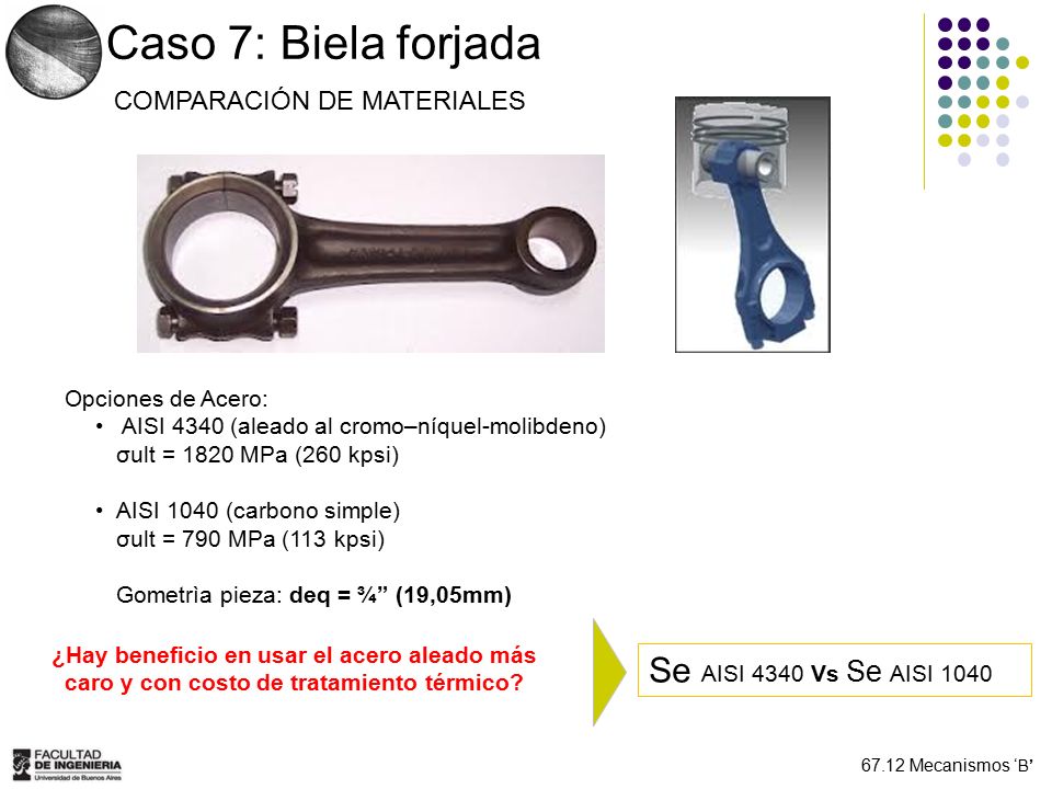 Caso 7: Biela forjada Se AISI 4340 Vs Se AISI 1040