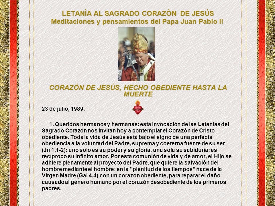 LETANÍA AL SAGRADO CORAZÓN DE JESÚS