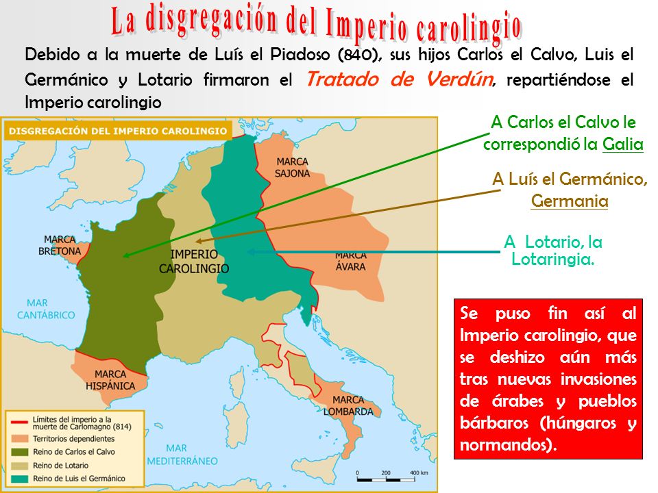 La disgregación del Imperio carolingio