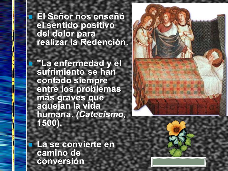 El Señor nos enseñó el sentido positivo del dolor para realizar la Redención.