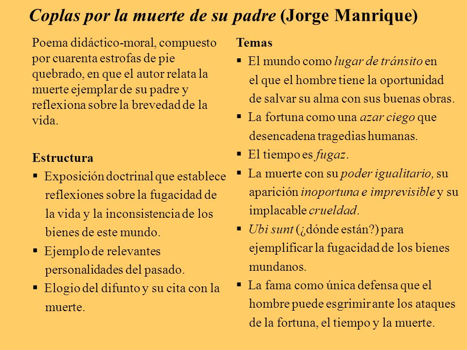 Coplas por la muerte de su padre (Jorge Manrique)