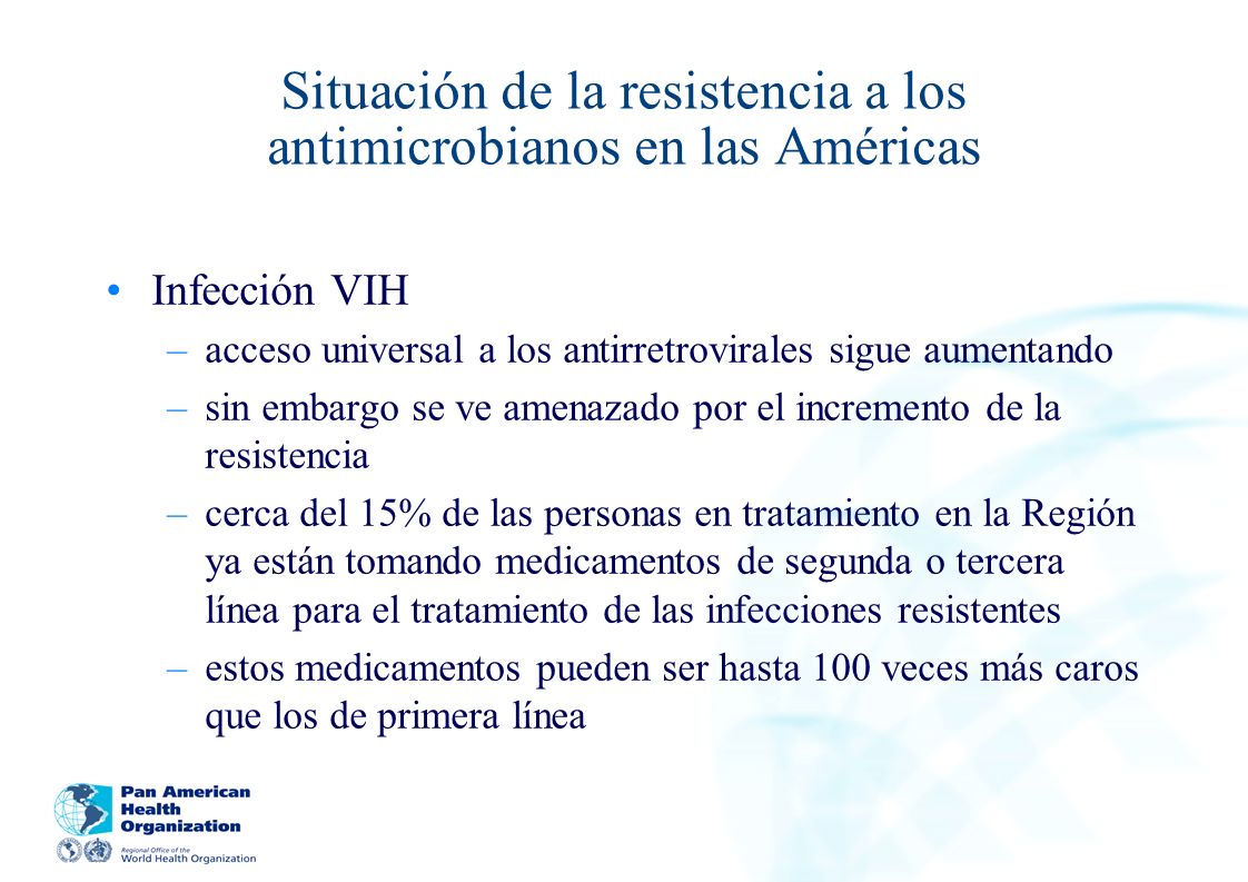 Situación de la resistencia a los antimicrobianos en las Américas