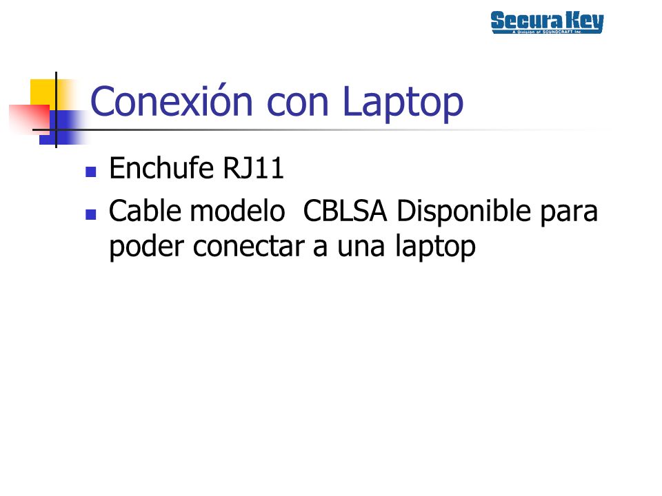 Conexión con Laptop Enchufe RJ11