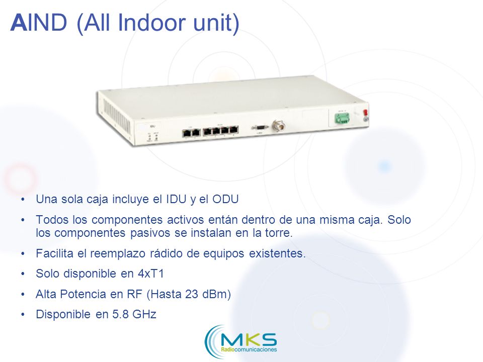 AIND (All Indoor unit) Una sola caja incluye el IDU y el ODU