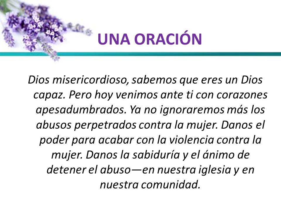 UNA ORACIÓN
