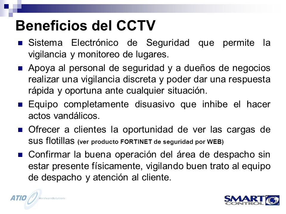 CURSO BASICO DE C.C.T.V. MASTER CHOICE, S.A. DE C.V. Beneficios del CCTV.