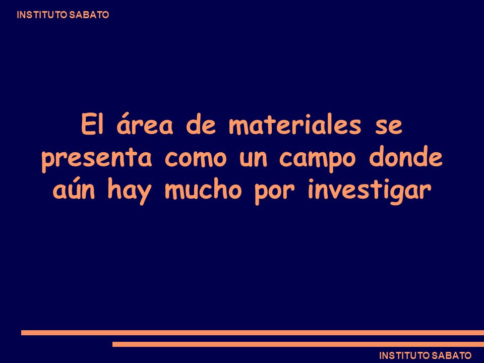 El área de materiales se presenta como un campo donde aún hay mucho por investigar