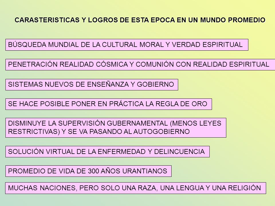 CARASTERISTICAS Y LOGROS DE ESTA EPOCA EN UN MUNDO PROMEDIO