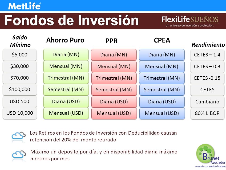 Fondos de Inversión Ahorro Puro PPR CPEA Saldo Mínimo Rendimiento