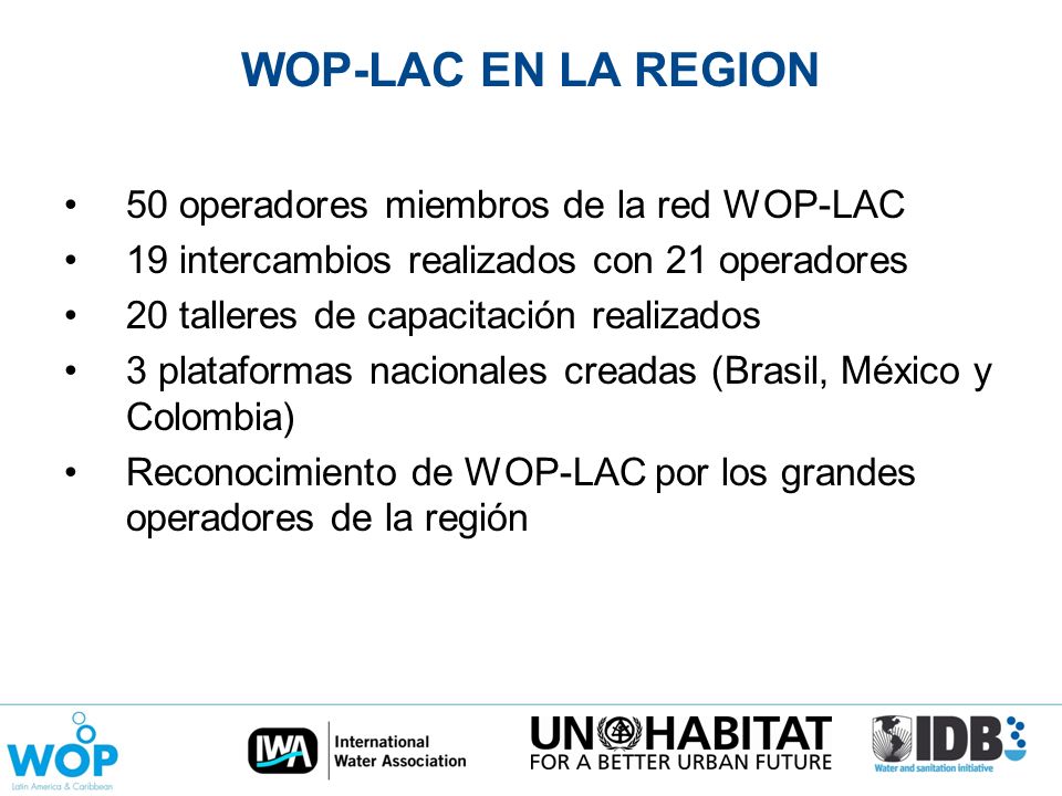 WOP-LAC EN LA REGION 50 operadores miembros de la red WOP-LAC