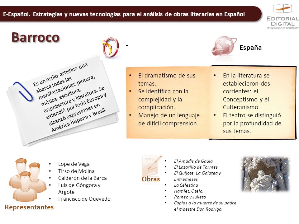Barroco - España Obras Representantes El dramatismo de sus temas.