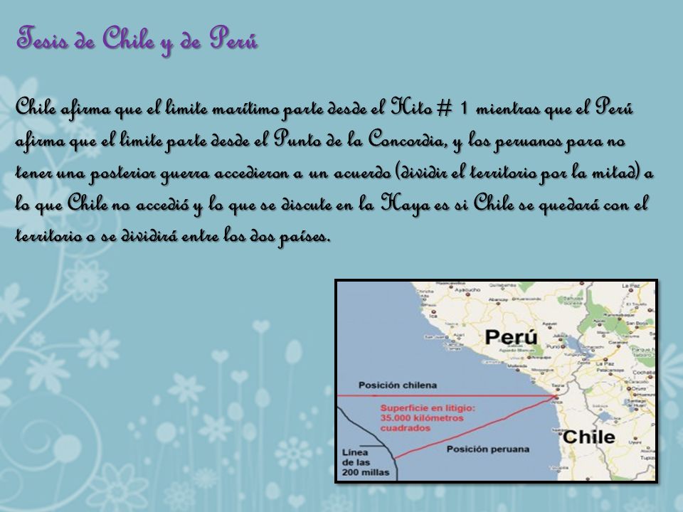Tesis de Chile y de Perú