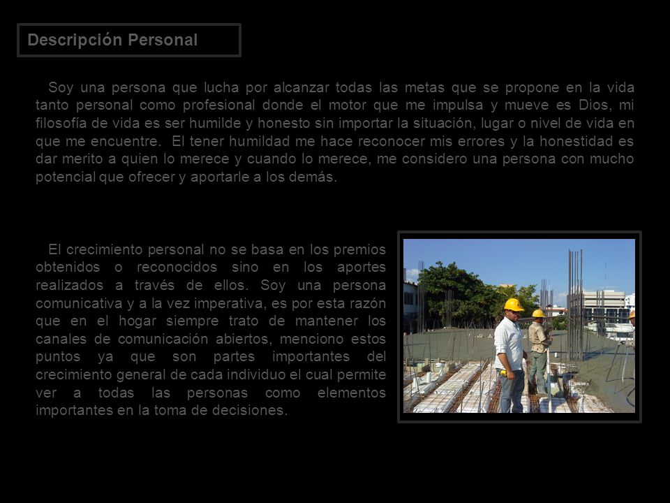 Descripción Personal