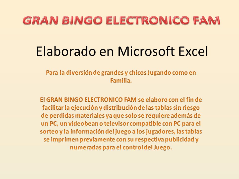 Elaborado en Microsoft Excel
