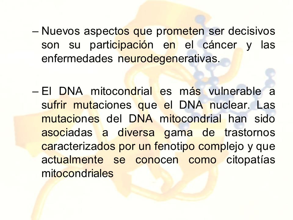 Nuevos aspectos que prometen ser decisivos son su participación en el cáncer y las enfermedades neurodegenerativas.