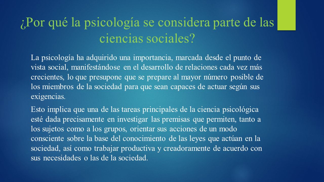 ¿Por qué la psicología se considera parte de las ciencias sociales