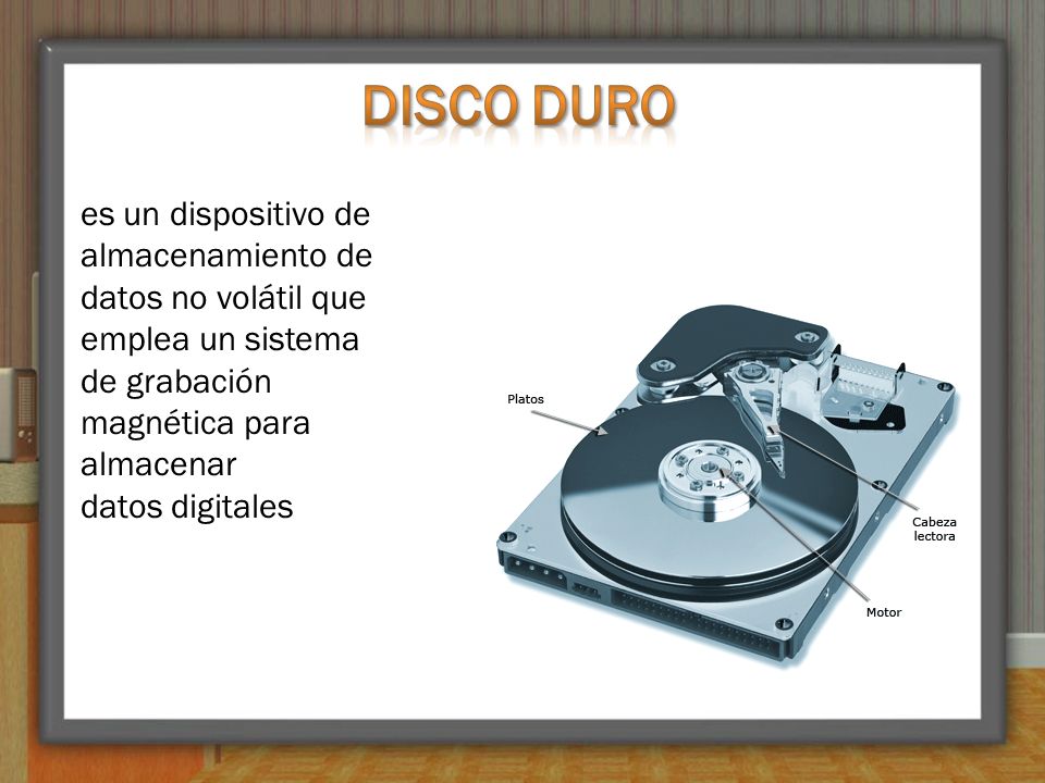 DISCO DURO es un dispositivo de almacenamiento de datos no volátil que emplea un sistema de grabación magnética para almacenar datos digitales.