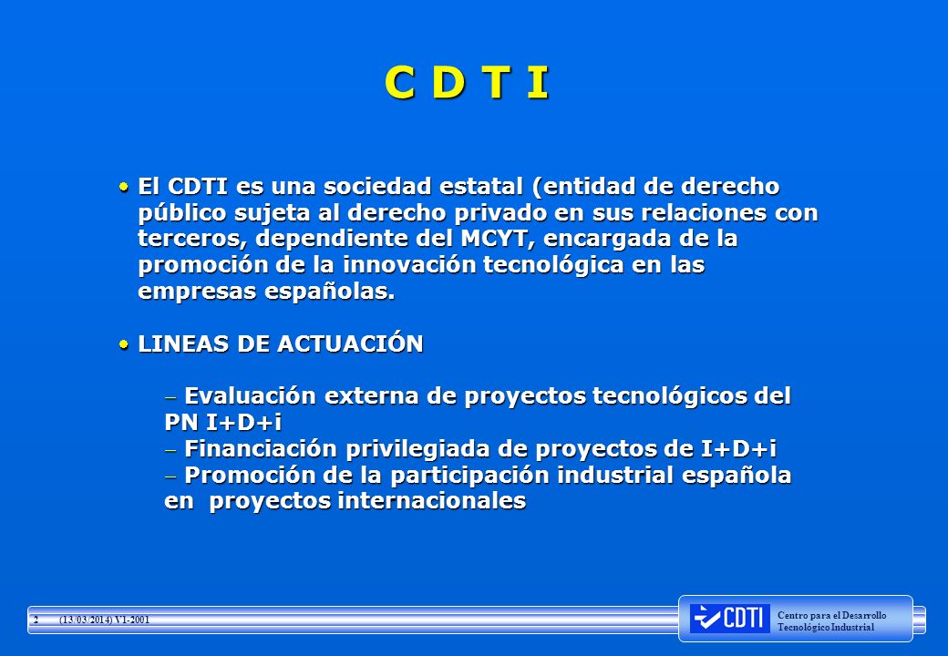 C D T I