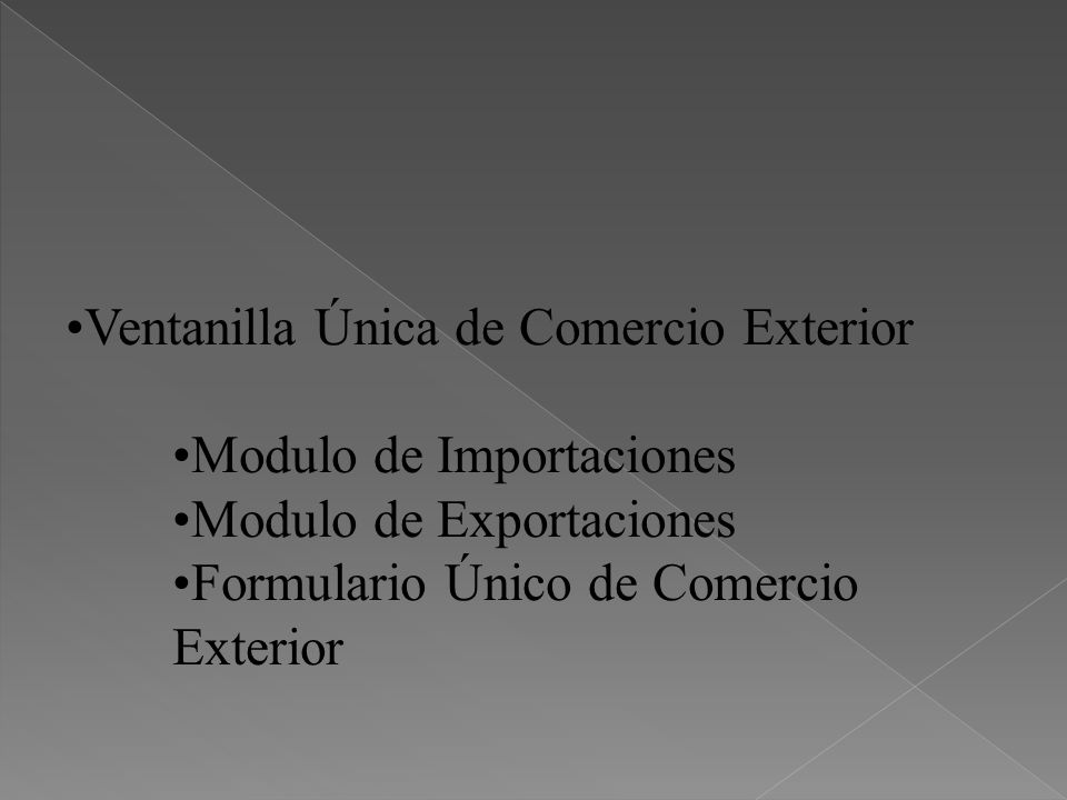 Ventanilla Única de Comercio Exterior