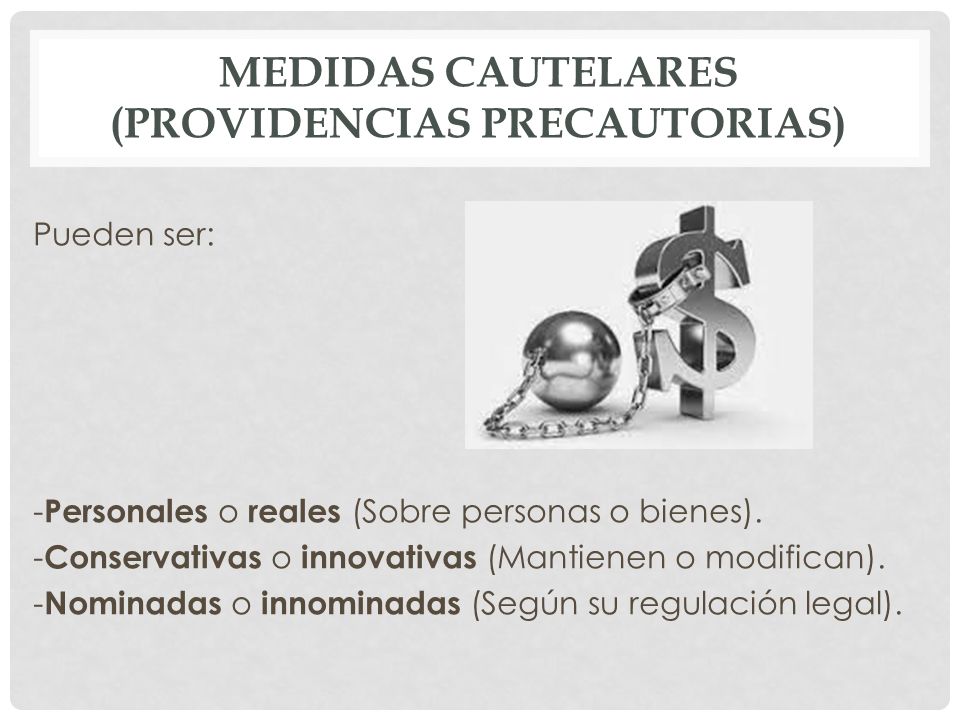 Medidas cautelares (providencias precautorias)