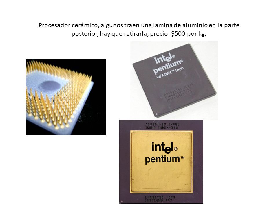 Procesador cerámico, algunos traen una lamina de aluminio en la parte