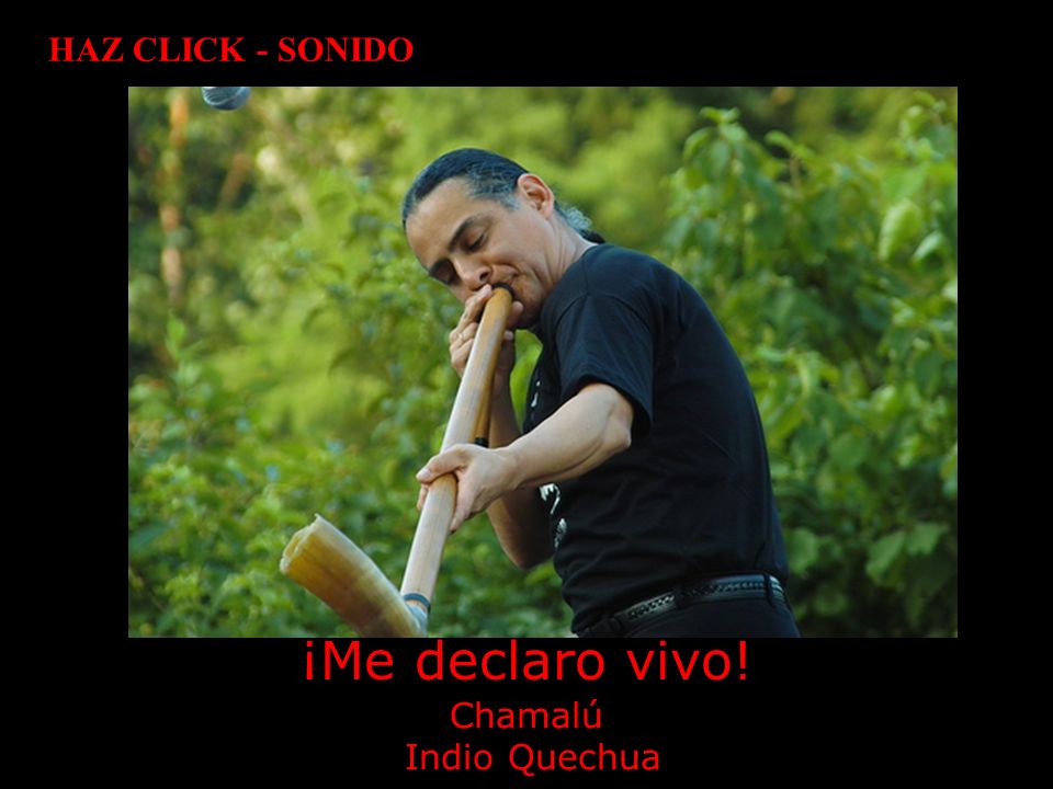 HAZ CLICK - SONIDO ¡Me declaro vivo! Chamalú Indio Quechua