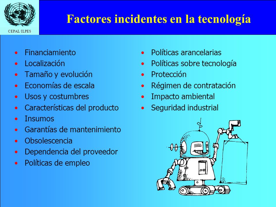 Factores incidentes en la tecnología